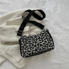 Leopard Women's Shoulder Bags Retro Ladies Small Crossbody Bags