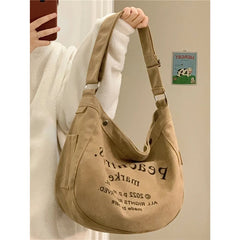 Pattern Women Crossbody Canvas Bag Casual Portable Ladies Shoulder Bags