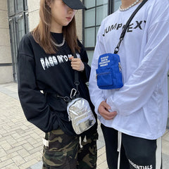 Letter Print Chest Bag Hiphop Streetwear Women Men Shoulder Package