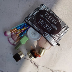 Portable Printed Cosmetic Organizer Bag for Women