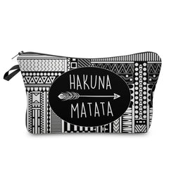 Portable Printed Cosmetic Organizer Bag for Women