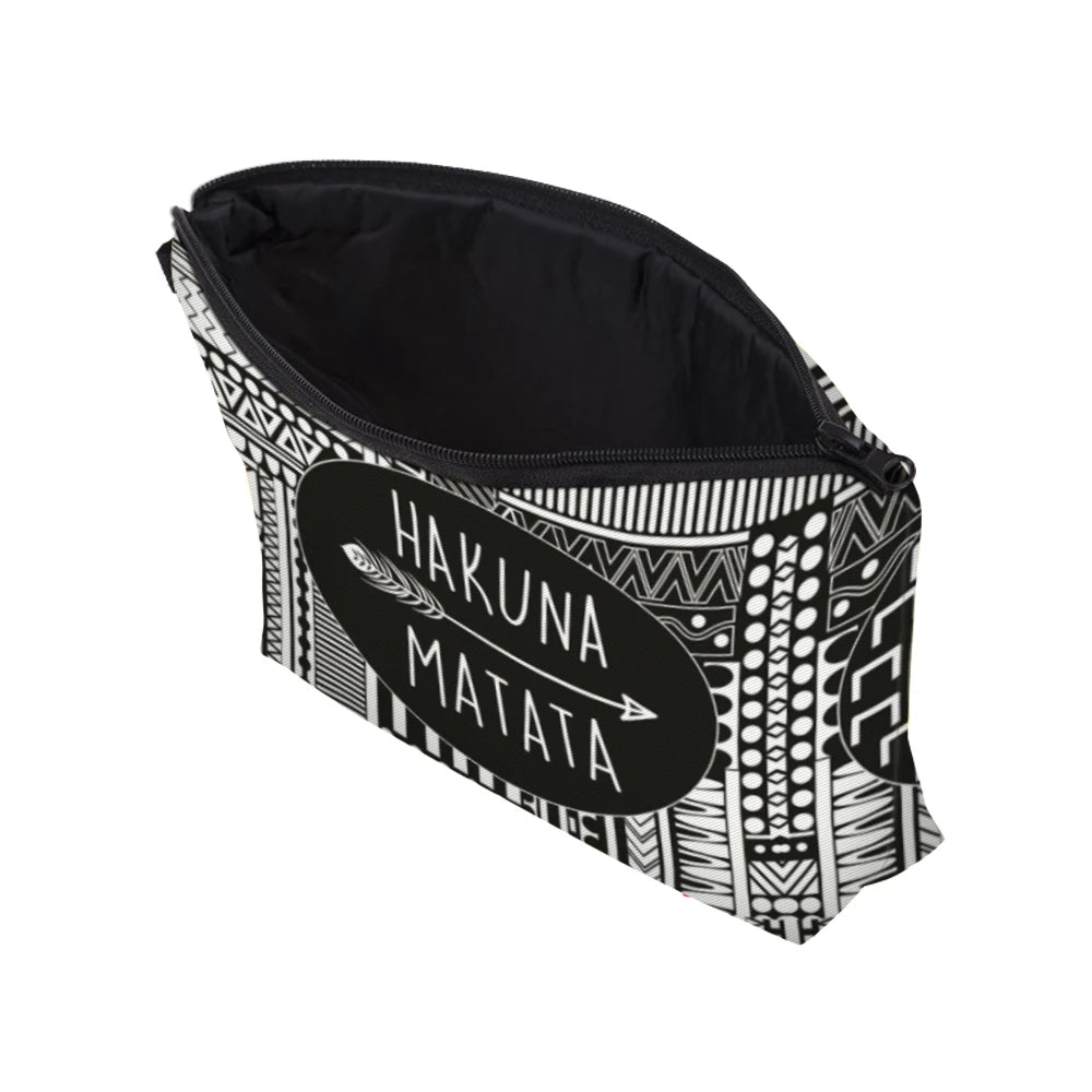 Portable Printed Cosmetic Organizer Bag for Women