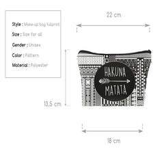 Portable Printed Cosmetic Organizer Bag for Women