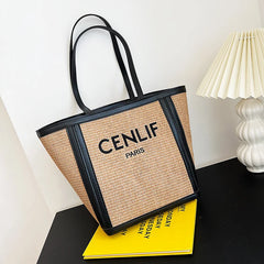 Straw Women Shoulder Bags Big Capacity Handbags Casual Commuter