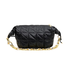 Lingge Chain Shoulder Bag - Women Crossbody Messenger Handbag