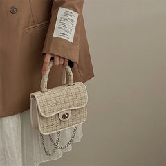 Retro Chain Crossbody Bag Small Square Shoulder Purse