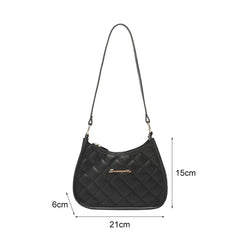 Lingge Embroidery Small Shoulder Bag Tote Messenger Underarm Bag