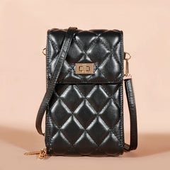 Lingge Pattern Shoulder Bag Women Small Crossbody Messenger Daily Clutch