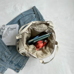 Lingge Quilted Nylon Padded Shoulder Bags Casual Down Cotton