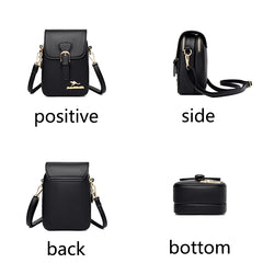 Lock Shoulder Bags Vertical Double-Layer Solid Ladies Messenger