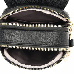 Lock Shoulder Bags Vertical Double-Layer Solid Ladies Messenger