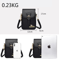 Lock Shoulder Bags Vertical Double-Layer Solid Ladies Messenger