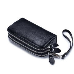 Leather Long Wallet Clutch with Phone Pocket