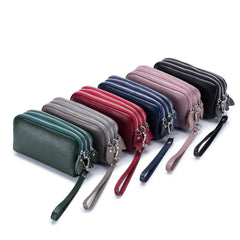 Leather Long Wallet Clutch with Phone Pocket