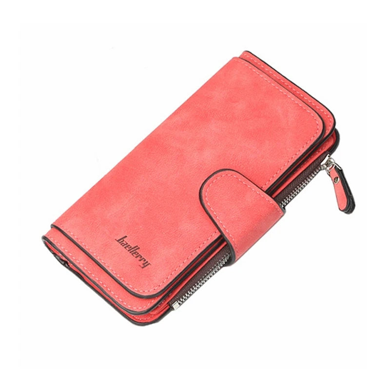 Long Women Wallet High PU Lady Purses Nubuck Leather Ladies Clutch Wallet
