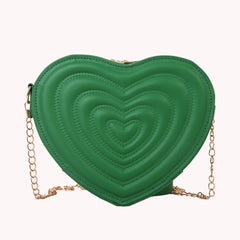 Love Heart Mini Shoulder Bags Leather Rhombic Purses Handbag for Women