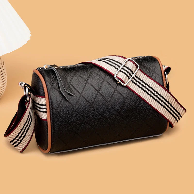 Lozenge Leather Female Messenger Bag Women Shoulder Bags