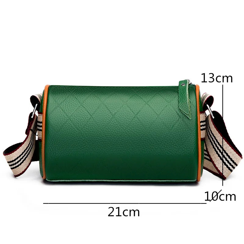 Lozenge Leather Female Messenger Bag Women Shoulder Bags