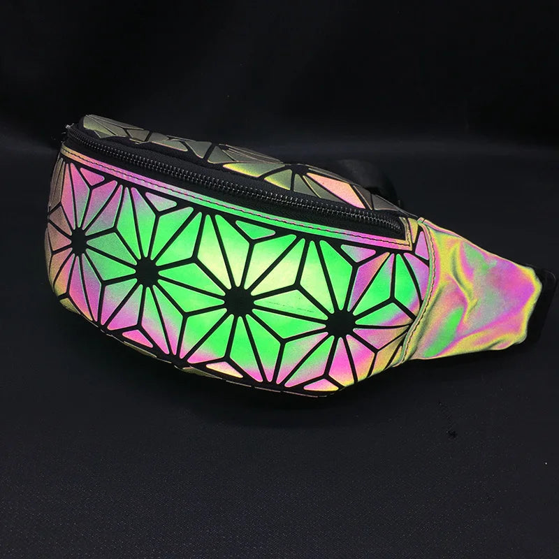Luminous Waist Bags Women Waist Fanny Packs Belt Bag Leather