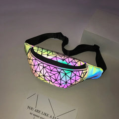 Luminous Waist Bags Women Waist Fanny Packs Belt Bag Leather