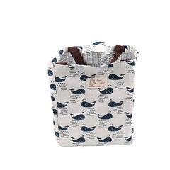 Insulated Hedgehog Lunch Bag Multicolor Hand Carry Travel Picnic Box