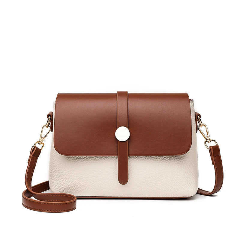Small Leather Shoulder Bag Soft Cowhide Female Messenger Bag Sac