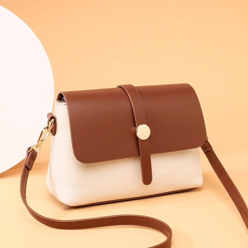 Small Leather Shoulder Bag Soft Cowhide Female Messenger Bag Sac
