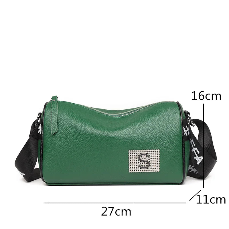Cow Leather Handbags Women's Bag Ladies Shoulder Crossbody Bags