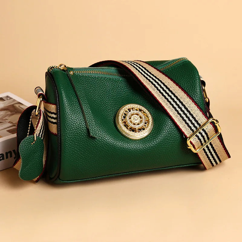 Soft Cowhide Shoulder Bag Tassel Sling 100% Handbag For Women