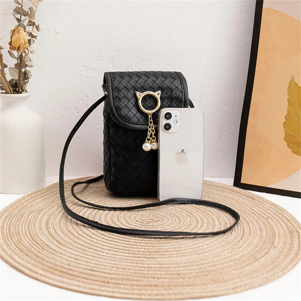 Small PU Leather Crossbody Bag for Women