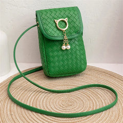 Small PU Leather Crossbody Bag for Women