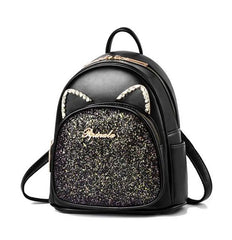 Women Soft Leather Backpack Double Zipper Shoulder Bag Small Outdoor Travel Tote