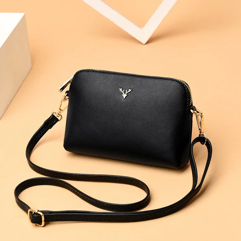 Women Leather Crossbody Shell Bag Small Shoulder Bags for Women