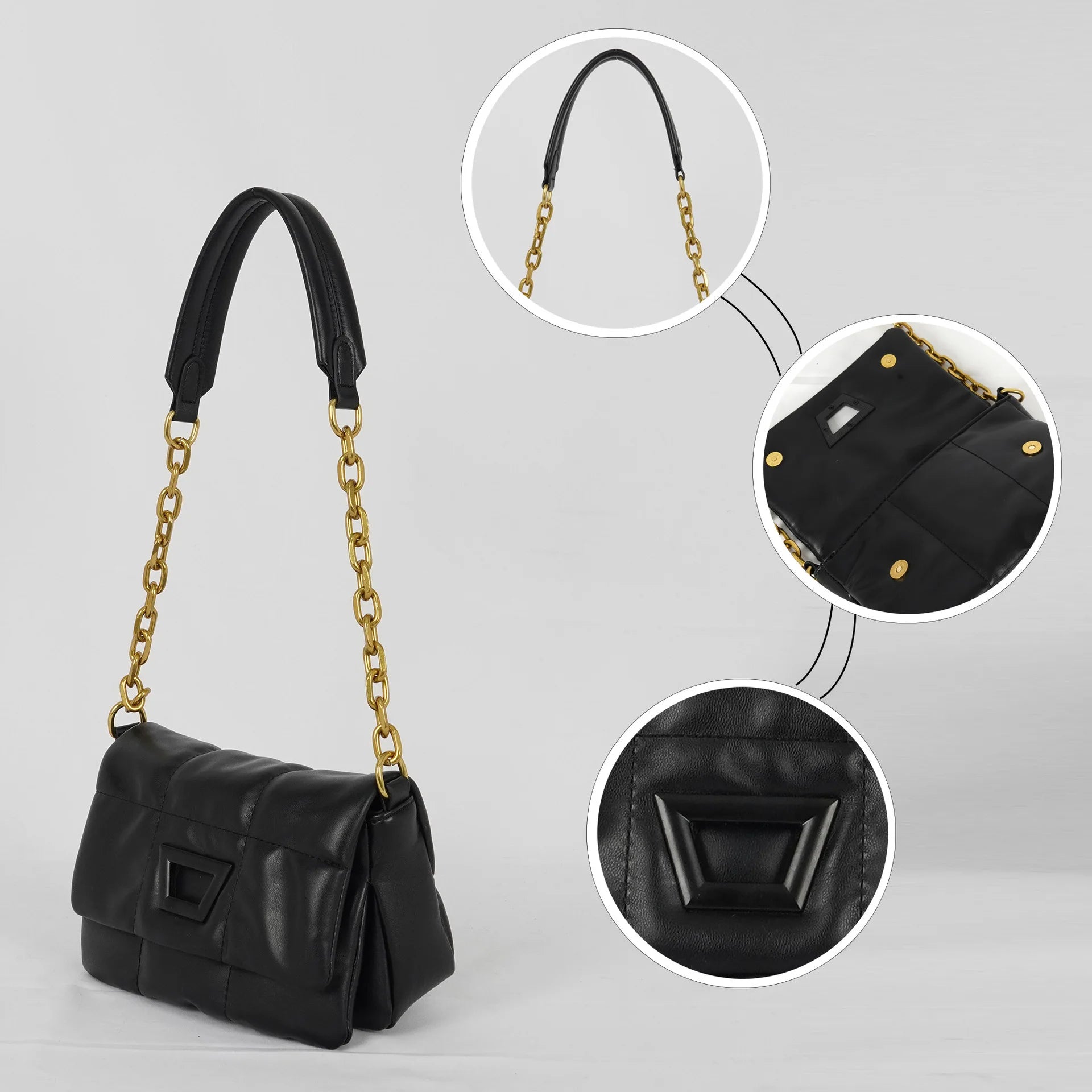 Women Crossbody Bags Shoulder Handbag Chain Armpit Bag Shopping