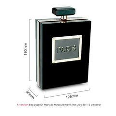 Silver Acrylic Perfume Bottle Clutch Crossbody Shoulder Bag