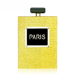 Silver Acrylic Perfume Bottle Clutch Crossbody Shoulder Bag