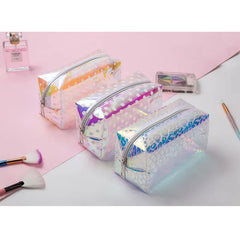 Transparent Jelly Makeup Bag Portable Beauty Pouch Travel Cosmetic Bag