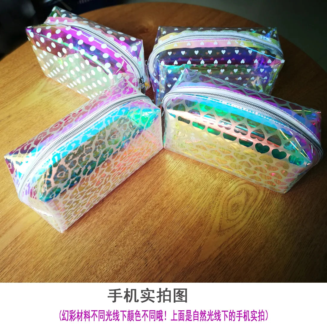 Transparent Jelly Makeup Bag Portable Beauty Pouch Travel Cosmetic Bag