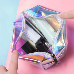 Transparent Jelly Makeup Bag Portable Beauty Pouch Travel Cosmetic Bag