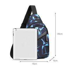 Men Chest Bag Functional Shoulder Bag Usb Charging Crossbody Bag