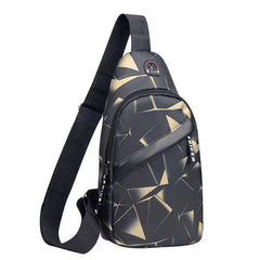 Men Chest Bag Functional Shoulder Bag Usb Charging Crossbody Bag