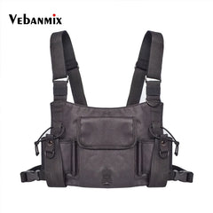 Men Chest Rig Bag Hip Hop Waistcoat with Pockets