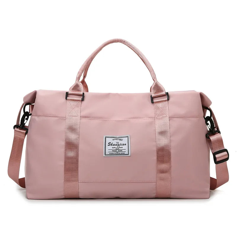 Men Leather Travel Bag Duffle Bag Large Overnight Tote Handbag