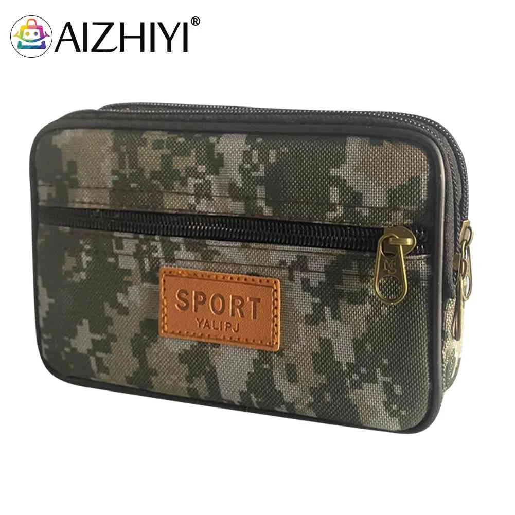 Men Multi-function PU Leather Fanny Waist Bag