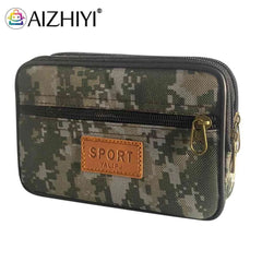 Men Multi-function PU Leather Fanny Waist Bag
