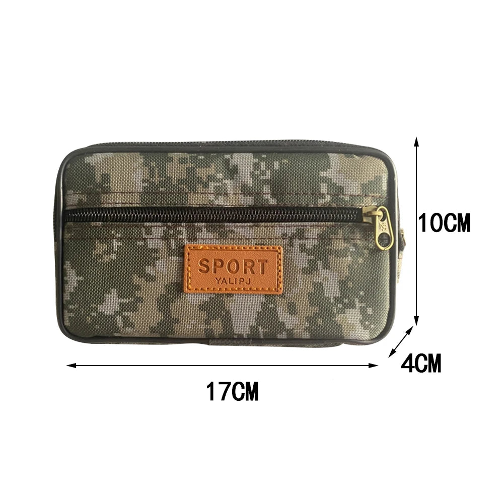 Men Multifunction PU Leather Fanny Waist Bag Casual Mobile Phone Purse Pocket