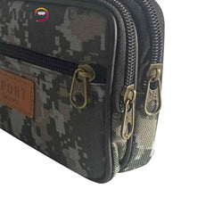 Men PU Leather Fanny Waist Bag Mobile Phone Purse Pocket