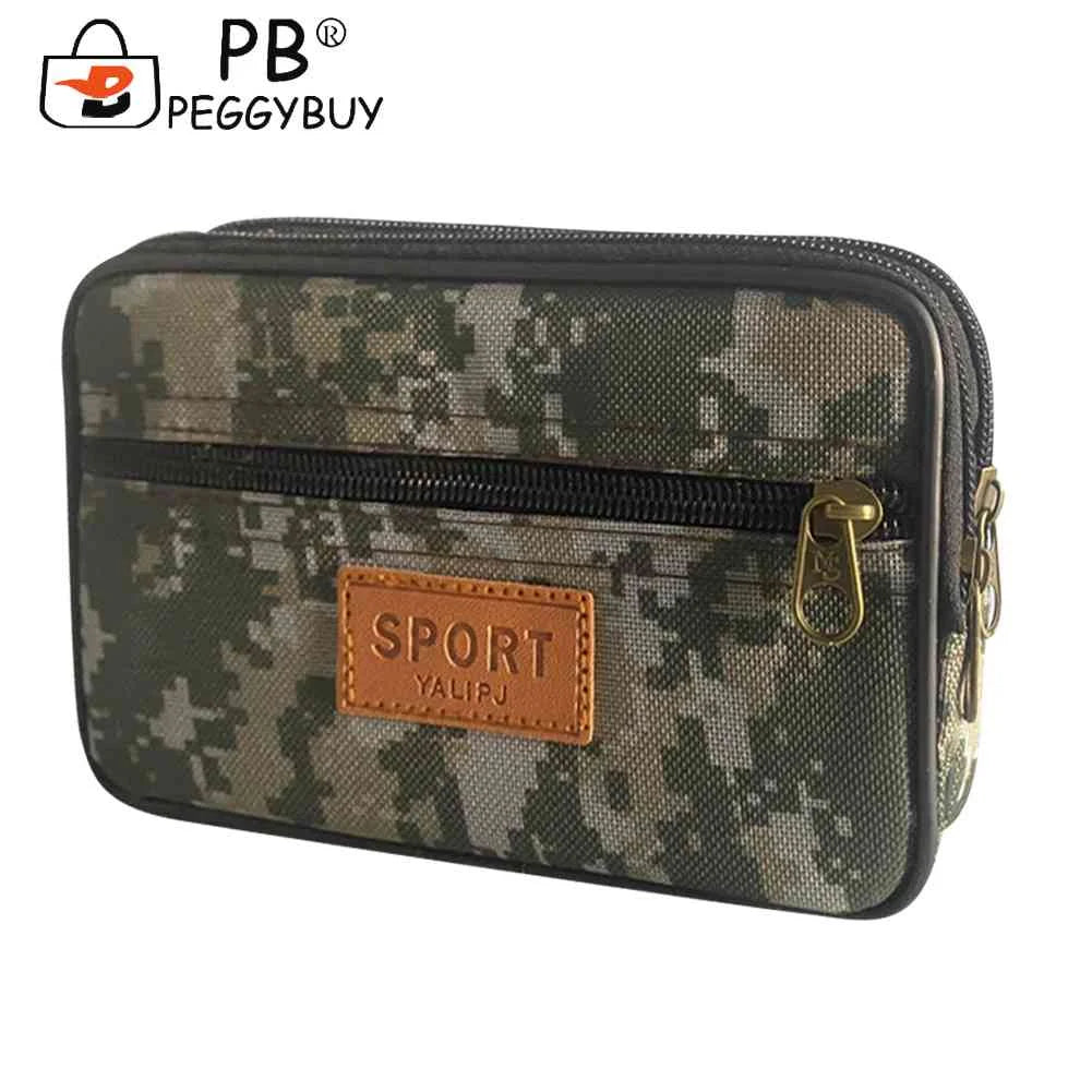 Men Multifunction PU Leather Fanny Waist Bag Casual Mobile Phone Purse Pocket