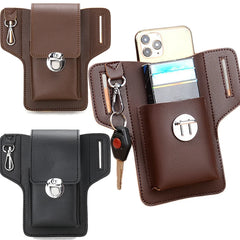 PU Leather Fanny Waist Bag Mobile Purse Outdoor Sports Belt Bum Pouch