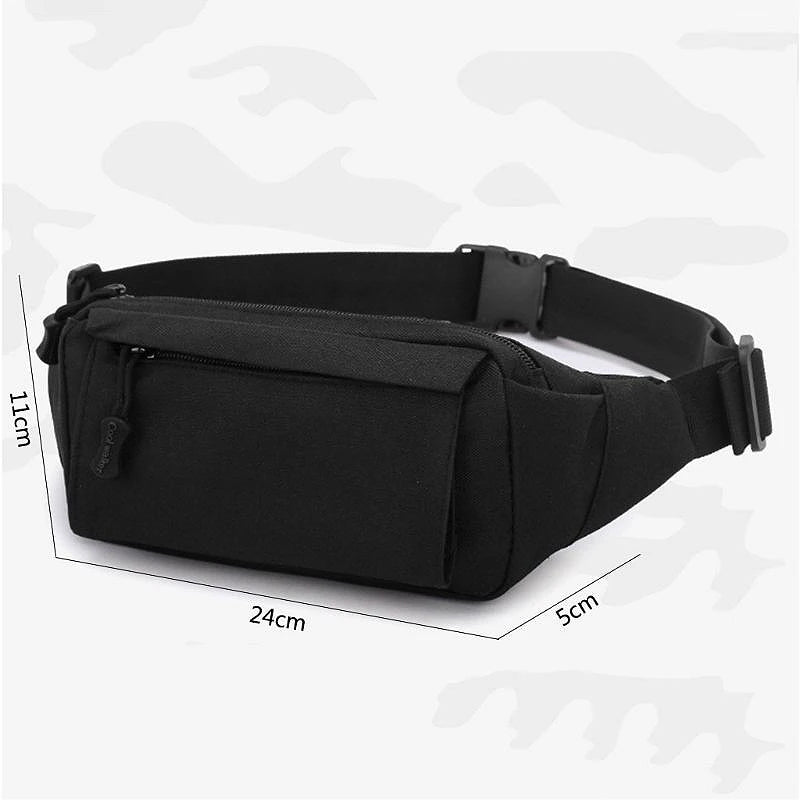 Men's Vintage Fanny Pack Shoulder Bag 3 Pockets Nylon Waist Belt School